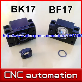 1pc BK17 a 1pc BF17 guľôčkovej Skrutky koniec podpory pre SFU2505 SFU2510 CNC s maticou isko vnútri