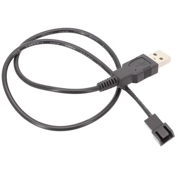 1pcs/pack port USB do šasi kábel ventilátora 12V šasi, chladiaci ventilátor 5V adaptér kábel USB na malé 3-pinový rozhrania