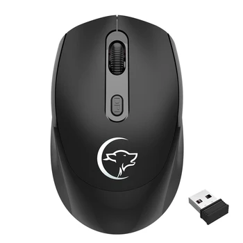 2.4 G Wireless Mouse Kovové Tichý Tichý Kliknite 2400dpi Optical Mouse Nabíjateľná 2 Kľúče, Herné Myši Na Počítač, Notebook, PC