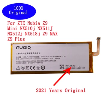 2021 Rokov 3000mAh Pôvodné Li3829T44P6hA74140 Pre ZTE Nubia Z9 Mini NX510j NX511J NX512j NX518j Z9 MAX Z9 Plus Batérie