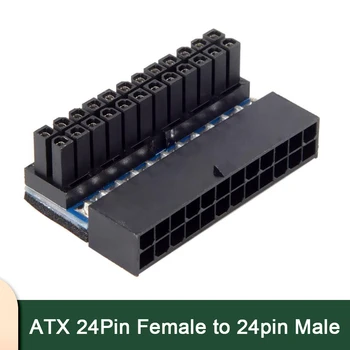 24Pin ATX Žena na 24pin Muž 90 Stupňov Doske Doske Napájací Adaptér pre Počítače PC Dodanie
