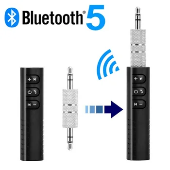 3,5 mm Bluetooth 5.0 Prijímač Bezdrôtového Vysielača Adaptér pre Auto AUX Audio Stereo Hudbu pre Slúchadlá, Handsfree Prijímačom