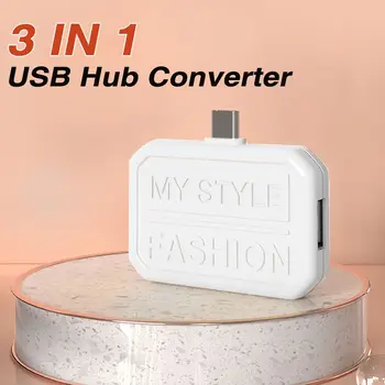 3 V 1 Mini USB-C 3.0 Typ C Na kompatibilný s HDMI USB 3.0 Nabíjacieho Adaptéra Hub Rozbočovač USB Prevodník pre MacBook OTG