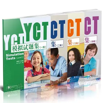4 Knihy/Set [Bezplatné APLIKÁCIE pre učenie] YCT simulácia test otázku nastaviť Úroveň 4 3 2 1 Čínske učenie Dieťaťa Učiť Hot