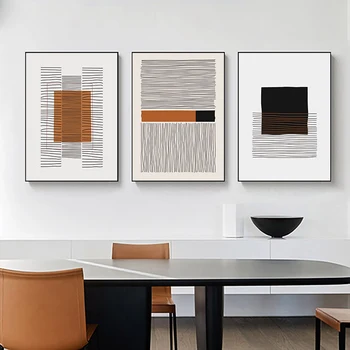 Abstrakt bodky a línia dizajnu plátno na maľovanie plagátu tlač Nordic minimalistický wall art domova obrázok pre obývacia izba, spálňa