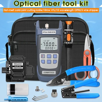AUA-XO FTTH (Fiber Optic Tool Kit s Fibra Vlákno Optica Power Meter a 10mW Vizuálne Poruchy Locator FTTH nástroj