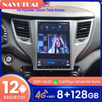 Autorádia Pre Hyundai Tucson Android 12 Stereo Auto Multimediálny Prehrávač, GPS Navigáciu Video Audio IPhone Carplay FM TV WIFI 4G