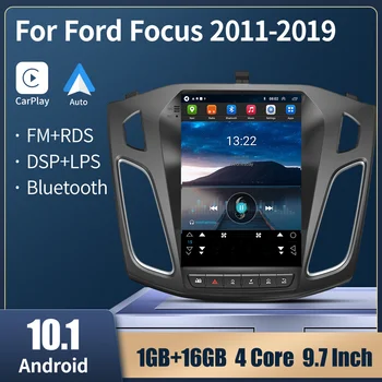 Autorádio Pre Ford Focus 3 Mk 3 2011-2019 Stereo Video Prehrávač Multimediálnych súborov Navigácie GPS Carplay Tesla Štýl 9.7-PALCOVÝ Android 10