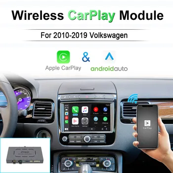 Bezdrôtové Apple CarPlay pre Volkswagen VW Polo Golf Touareg Tiguan Teramont Passat 2010-2019 Android Auto Modul Video Rozhranie