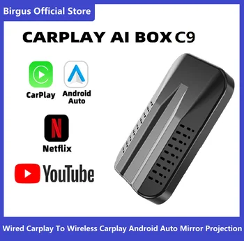 Birgus CarPlay Mini Ai TV Box Andoroid 11 Bezdrôtový CarPlay&Android Auto Pre Audi Mazda Toyota Netflix YouTube