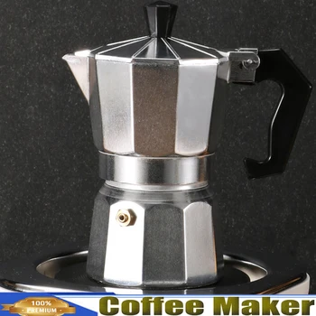 Coffee Pot,Klasické Hliníkové kávovar Varí Cafeteras varnou doskou Espresso Moka Americký Štýl,1~12 Šálok Kapacita (50~600 ML)