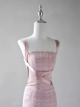 Elegantné Dlhé Morská Víla Odkalovacích Svadobné Šaty Toast Oblečenie Žien, Ružová Formálne Prom Party Šaty