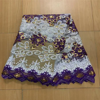 Elegantné Luxusné Afriky Čipky Textílie 2023 Kvalitné Módne Vyšívané Flitrami Francúzskej Čipky A Tylu Textílie Pre Nigérijský Svadbu