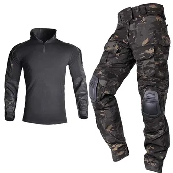 G3 Zložené Taktické Košele Mužov Vojenské Oblečenie Nohavice Combat Uniform +Podložky Camping Camo Poľovnícke Oblečenie Airsoft Army Odevy Nové
