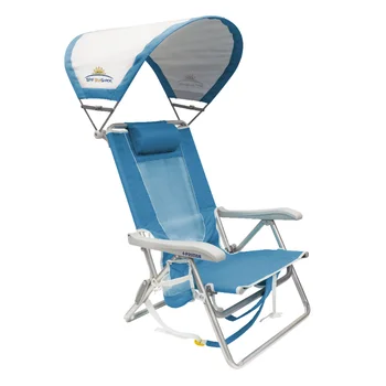 GCI Vonkajšie Slnečník Batoh na Pláž Stoličky, Saybrook Modrá, Dospelých prenosná stolička skladacia stolička, stoličky
