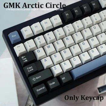 GMK Arctic Klon 170 Kľúče Cherry Profil Double Shot Keycap ANSI ISO Rozloženie Keycaps Pre Mechanické Klávesnice