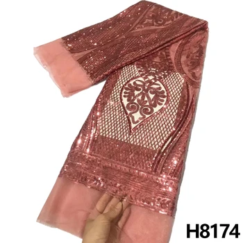 HFX Afriky Čipky Textílie 2023 Najnovšie Indickej Sari Tkaniny vysokej kvality tylu sequin Čipky textílie svadobné Šaty 5yard