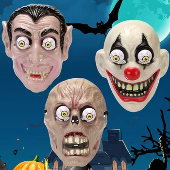 Horor Monstor Plastové Masky Cosplay Pohyblivé Oči Upíra Kostra Zombie Joker Prilba Halloween Maškaráda Strany Kostým Prop