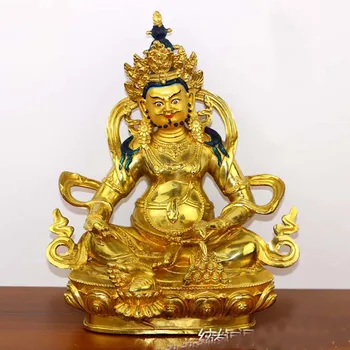 Juhovýchodná Ázia Budhizmus Domov nakupovať zlato gilding veľa ŠŤASTIA peniaze Boh bohatstva Žltá Jambhala fortune boh medi sochu Budhu