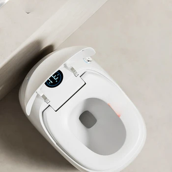 Kreatívne inteligentné wc vajcia v tvare plne automatické flip integrované wc bez tlaku vody limit