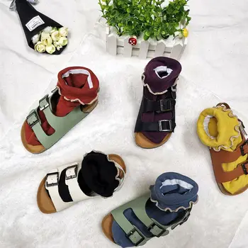Kórejská verzia nového deti pláži korku bežné sandále a papuče soft-soled detská obuv