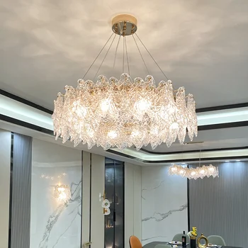 LED prívesok na čítanie luxusné Sklenené Krištáľový Luster Pre Obývacia Izba Dekorácie Jedálenský Dizajnér Spálňa Post-moderný Jednoduchý Svetlá