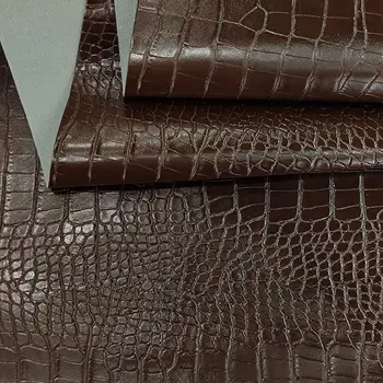 Lesklý Plastický Krokodíla Textúra Faux Kožené Syntetické Kožené Textílie pre Peňaženky, Takže Šitie Remesiel Materiálu 46*135 CM