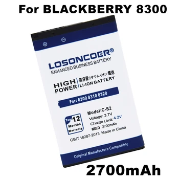 LOSONCOER 2700mAh C-S2 Pre Blackberry Curve 9300 8300 8310 8320 8330 8520 8530 8700 9330 8703E Batériu Mobilného Telefónu+Rýchle Dorazí