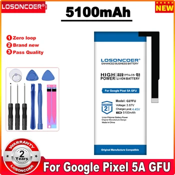 LOSONCOER 5100mAh G27FU Batérie Pre Google Pixel 5A GFU Batérie