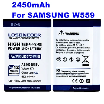 LOSONCOER AB463651BU Pre Samsung W559 F270 F278 F400 F408 J800 J808 J808E L700 J800 B3410 C3060 C3222 C3322 C3500 C3510 Batérie