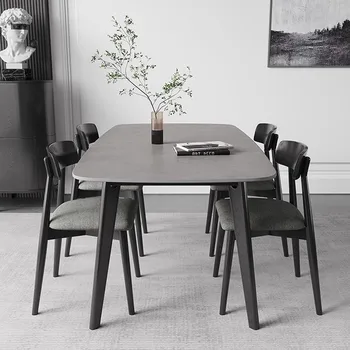 Moderná Severská Jedálenský Stôl Luxusné Nepremokavé Drevené Konštrukcie Jedálenským Stolom, Obývacej Raňajky Jasliach Kuchynský Nábytok