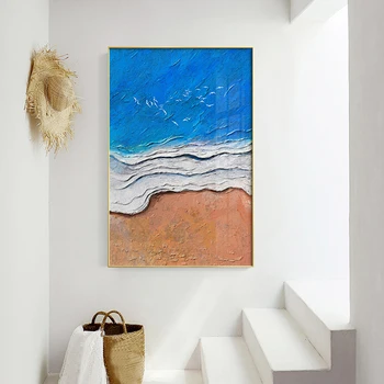 Moderné Abstraktné Seascape Plátno Umenie Maľba Na Obývacia Izba, Spálňa Plagáty A Vytlačí Na Stenu Plagát Domáce Dekorácie Obrázky