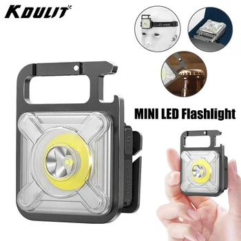 Multifunkčné Mini LED Baterka Nabíjateľná Keychain Svetlo Môže Byť Použitý Ako Svetlomet Rybárske potreby na Kempovanie Lucerna Viacero Režimov