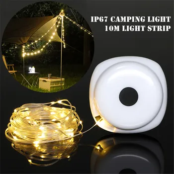Nabíjateľná Camping Lampa S 10M LED Svetelné Pásy Na Vianoce Svadba Camping Dekor Rozprávkových Svetiel Vnútorné Vonkajšie Svetlo Reťazec