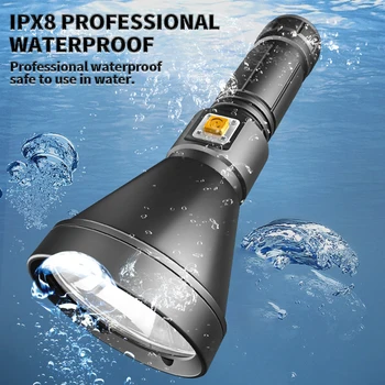 Najnovšie XHP90 Podvodné Svietidla Najviac Profesionálne Potápačské Baterka IPX8 Vodotesné Podvodné Svetlo Ponoriť 1000m, Potápanie Svietidla