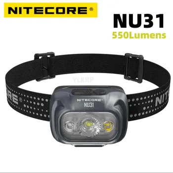 NITECORE NU31 Tri Svetelný Zdroj, USB-C Nabíjateľná Svetlomet 550 Lumen Chodník Bežecká Rybolov, Turistiku Svetlometu Postavený v Batéria