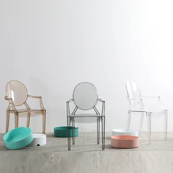 Nordic Jedálenské Stoličky Iny Domov Plastové Crystal Stolice Transparentné Make-Up Stoličky
