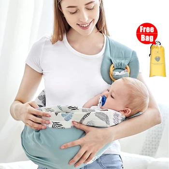 Novorodenca Šatka Baby Carrier s Dvojakým použitím, Nastaviteľné Oka Textílie Dojčenie Ergonomické Ošetrovateľskej Kryt Pre 0-36M Klokan Dieťa Zábal