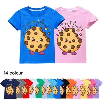 Nové Letné Deti Oblečenie COOKIE VÍRIVÁ C Fashion T-Shirt pre Chlapcov Bežné Tees pre Dievčatá Topy Dospievajúcich Detí Pulóver 2-16Y
