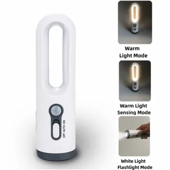 Nový USB Nabíjateľné LED Baterky Multifunkčné Ľudských Senzor Nočné Svetlo Jasné svetlo Malé Baterky Baterky stolná Lampa