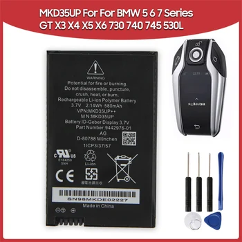 Náhradné Batérie 580mAhMKD35UP Pre BMW 5 6 7 Séria GT 745 730 740 530L X6 X5 X3 X4 Nabíjateľná Kľúča Vozidla LCD Batéria