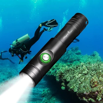 Odepro WD12 Nabíjateľná LED Baterka Profesionálne Potápanie Svetlo, Pochodeň Nepremokavé Vysoký Výkon Ponorné Potápačská Baterka