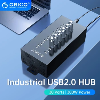 ORICO 30-port Priemyselné USB2.0 Rozbočovač pre TF SD Kompatibilné Čítačka Kariet U Diskov Údaje Test Dávky Replikácie Dock Station