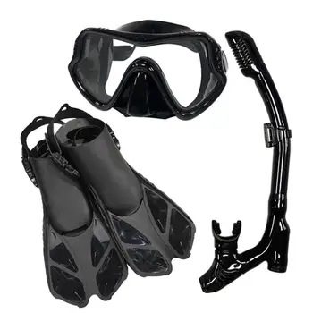 Outdoorové Športy, Šnorchlovanie Nastaviť High-definition Potápačská Maska Flexibilné Nastaviteľné Plutvy, okuliare a šnorchel