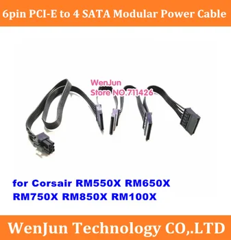 PCIe 6Pin Muţi 1 až 4 SATA / 5 SATA / SATA 6 15 kolíkový Napájací Kábel Portu pre CORSAIR RM1000X RM850x RM750X RM650x RM550x