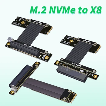 PDO Stúpačky M. 2 NGFF NVMe PCI Express 3.0 4.0 xperia X8 Predlžovací Kábel pre PCIe 8x LAN, SSD RAID Karty M2 ultra SSD, M-key R48