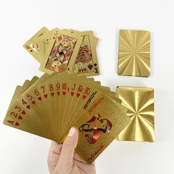 Plastové 24K Gold, Hranie Kariet Poker Hry Palube Nepremokavé Poker Dosková Hra Poker Kariet pre Hru Party