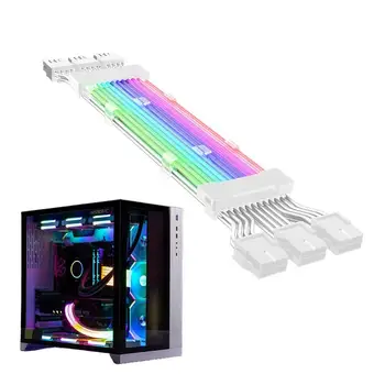 Počítač 18AWG ARGB Sync PSU Napájanie Predlžovací Kábel Súpravy 24PIN ATX VGA grafický procesor (GPU) PCI-E 8PIN RGB Farebné Modul Káble