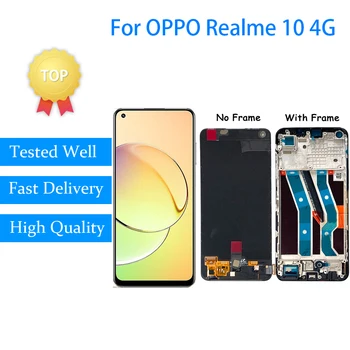 Pre Oppo Realme 10 4G LCD Displej Dotykový Panel Digitalizátorom. Montáž Realme10 RMX3630 LCD Opravy Dielov