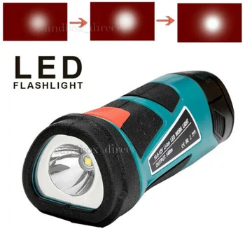 Prenosné Worning Ľahká Práca Lampa Blesk Phonetorch LED Svetlo Pre Makita 10.8 V, 12V Li-ion Batéria BL1014